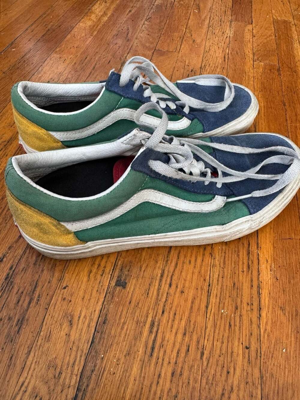 Vans Yacht Club Old Skool Color Block Skate Shoes Blue Green Yellow Men's 6 Wome